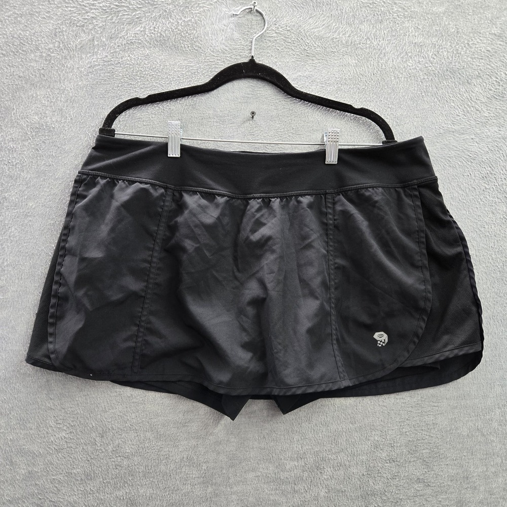 Mountain Hardwear Women‎ Skirt XL Black Skort Gorpcore Logo 4.5"